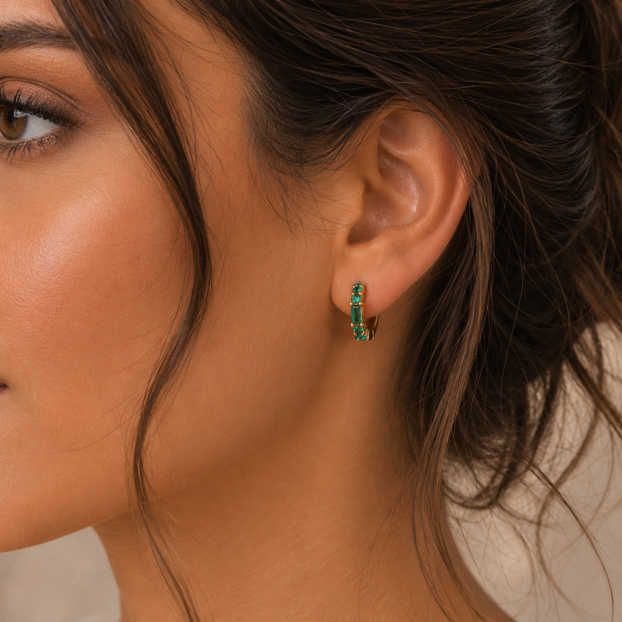 Green Anna hoops