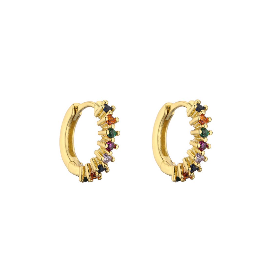 Sparling diamond hoops