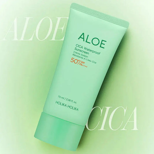 Aloe Cica Waterproof Sunscreen SPF50+   HOLIKA HOLIKA