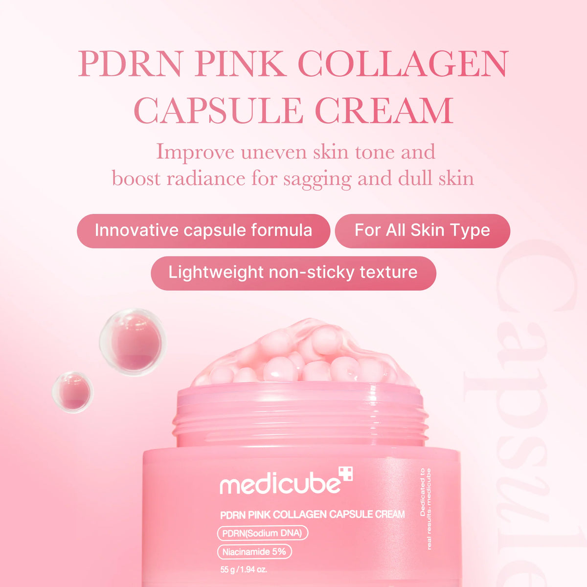 PDRN pink collagen capsule cream MEDICUBE